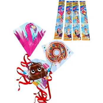 Létající drak Drak létající s obrázkem 59x55cm plastový 8 druhů v sáčku