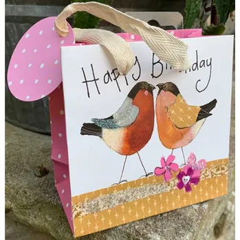 Dárková taška Dárková taška pap Bulf 12,5 cm (Dárková taška s ptáčky, ptáček, Alex Clark)