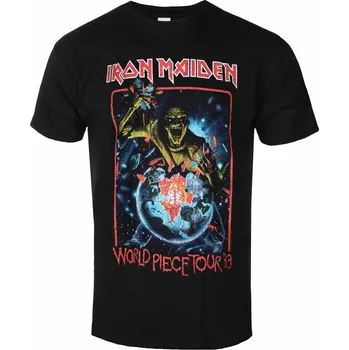 Pánské tričko Tričko metal pánské Iron Maiden - World Piece Tour '83 V1 BL - ROCK OFF - IMTEE122MB - S