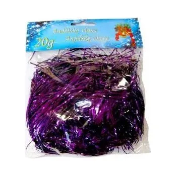 Vánoční dekorace Andělské vlasy 20 g - fialové