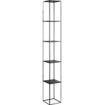 Nordic Design Černý kovový regál Moreno 230 cm