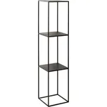 Nordic Design Černý kovový regál Moreno 140 cm