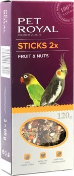 Krmivo pro ptáka Pet Royal Sticks ovoce a ořechy 120 g
