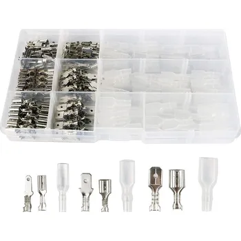 Vývojová deska Sada faston konektorů 2,8; 4,8; 6,3 mm s krytkami - 270 kusů