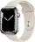 Apple Watch Series 7 41 mm Cellular, stříbrná ocel s hvězdně bílým sportovním řemínkem