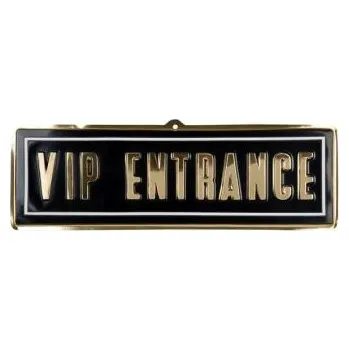 Party dekorace DEKORACE s nápisem "VIP ENTRANCE" 20cm x 59.5cm