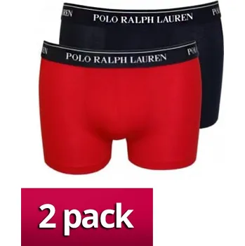 Boxerky Pánské boxerky GB- 2 pack - Ralph Lauren modrá - červená M
