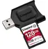 Paměťová karta Kingston Canvas React Plus 128 GB SDXC Class 10 UHS-II U3 + čtečka (MLPR2/128GB)