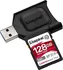 Paměťová karta Kingston Canvas React Plus 128 GB SDXC Class 10 UHS-II U3 + čtečka (MLPR2/128GB)