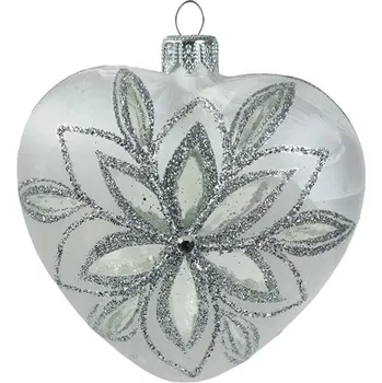 Vánoční srdce mrazolak s květinou