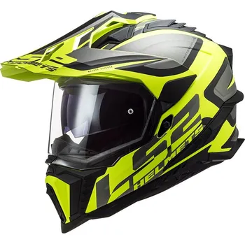 Helma na motorku LS2 Enduro přilba MX701 Explorer Alter černo/šedo/žlutá fluo L