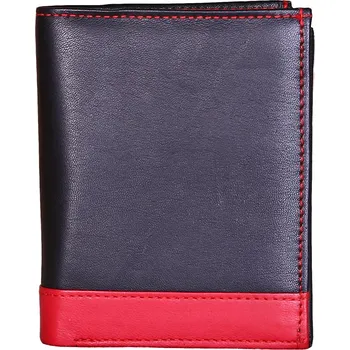 Peněženka Ridgeback Kožená peněženka 103 NC S černá s červeným pruhem