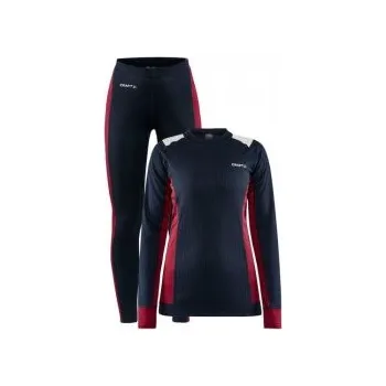 Dámské termoprádlo CRAFT CORE Dry Baselayer W tm. modrá s růžovou 1909706-396479 L; Modrá set + DÁREK DLE VÝBĚRU!