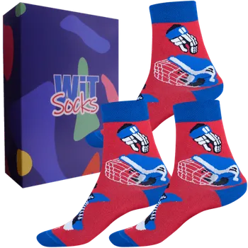 Pánské ponožky Dárkový set - Sporty - Hokej 2- velikost 39-42 (Velikost 39-42)