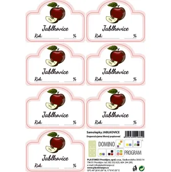 Samolepící etiketa Plastimex Samolepící etikety Jablkovice 7 ks 
