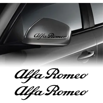 Samolepicí dekorace na vozidlo Oficiální samolepky nápis Alfa Romeo na zpětná zrcátka