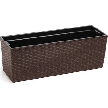Truhlík LAMELA Truhlík BEGONIA, 560x119x190mm, rattan mokka
