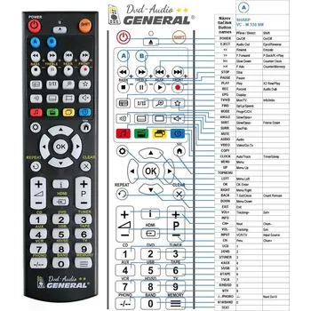 Dálkový ovladač General SHARP VC-M330 - náhradní dálkový ovladač