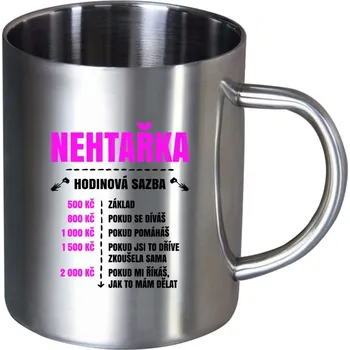 Nerezový hrnek Hodinová sazba - nehtařka