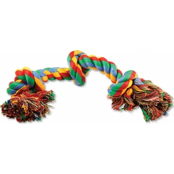 Hračka pro psa Uzel DOG FANTASY bavlněný barevný 3 knoty 50 cm (1ks)