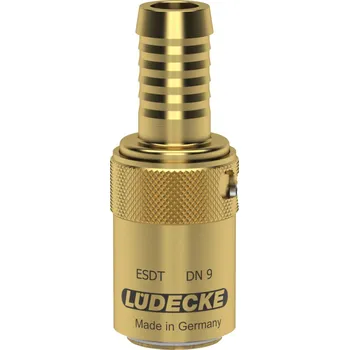 ESDT 13 TLAB (rychlospojka ESDT 13mm, ventil, DN9, zámek, mosaz)