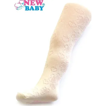 NEW BABY Žakárové punčocháče New Baby Béžové Vel. 128 (7-8 let)