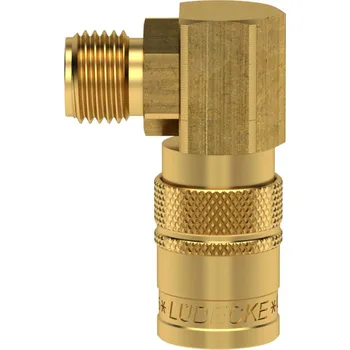 Hadicová spojka ESDMF 14 A-90AB (rychlospojka ESDMF G1/4" vnější 90° ventil, DN6, mosaz)