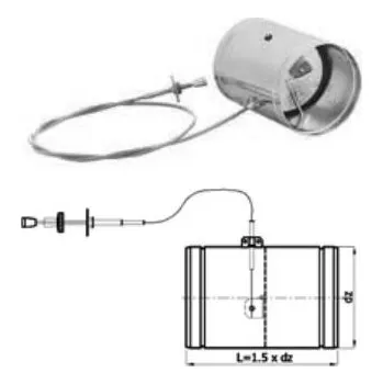 Vzduchotechnika Ovládaná klapka se silikonovým těsněním 125 mm