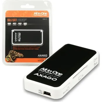 Ukládání dat AXAGON CRE-X1 - externí mini čtečka paměťových karet 5 slot AiO - USB 2.0
