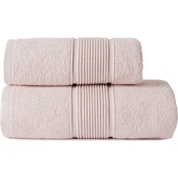 Osuška Bavlněná froté osuška s bordurou NAOMI 70x140 cm, světlá růžová, 500 gr Mybesthome