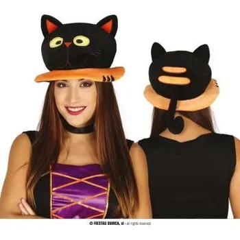 Karnevalový doplněk Čepice - černá kočka - kočička - Čarodějnice - Halloween