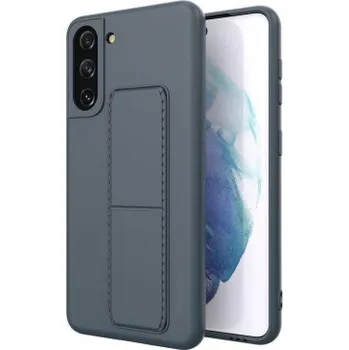 Pouzdro na mobilní telefon MG | MG Kickstand silikonový kryt na Samsung Galaxy S21 Plus 5G, modrý