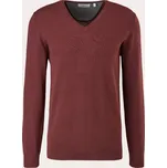 s.Oliver pánský svetr s výstřihem bordó Velikost: S