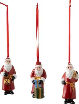 Vánoční ozdoba Villeroy & Boch Nostalgic Ornaments vánoční závěsná dekorace Santa Claus 3 ks