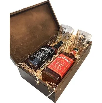 Whisky Jack Daniels + Jack Daniels Fire + 2x sklenička a dárek 0,7 l