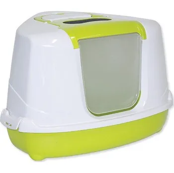 Podestýlka pro kočku Toaleta MAGIC CAT Jumbo s krytem rohová zelená (1ks)