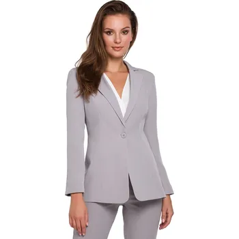 Dámské sako Klasické elegantní sako Makover K036 šedé EU velikost: XL
