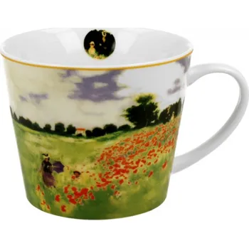 DUO Gifts DG - Velký porcelánový hrnek C. Monet, pole s vlčím mákem v dárkové krabičce - 610 ml