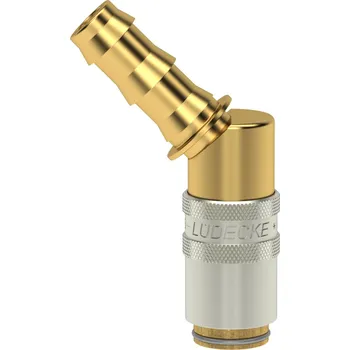 Příslušenství pro vzduchotechniku ESHM 10 T-45 (rychlospojka ESHM 10mm 45st Push-lock, DN6, mosaz)