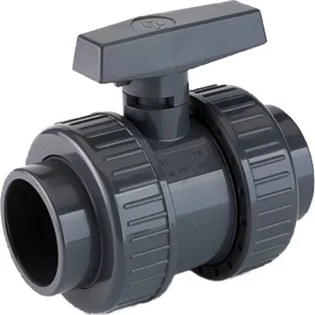 Kulový ventil PVC EPDM 40mmm 2 x lepený spoj průmysl D