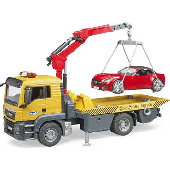 autíčko Bruder 3750 MAN TGS odtahovka s osobním autem