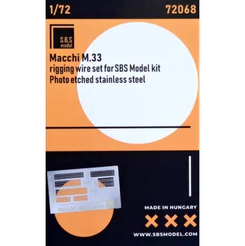 Plastikový model S.B.S model 1/72 Macchi M 33 rigging wire (PE set)