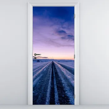 Fototapeta LuxusniObrazy.cz Fototapeta na dveře - Silnice v zimě