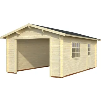 Zahradní stavba Garáž Roger 19 m2 - bez dveří