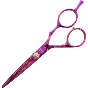 Kadeřnické nůžky Salon Komplet Nůžky Akitz ZB-55 PINK pro praváky