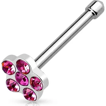 Piercing Piercing do nosu - kytička (růžová)