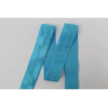 Textilní guma Lemovací pruženka 20mm LESK/MAT - tyrkysová