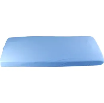 Příslušenství pro dětskou postel a kolébku Kaarsgaren Modré prostěradlo do kolébky z biobavlny