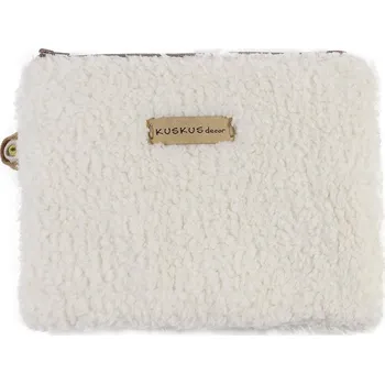 Penál SEŠÍTEK • beránková taštička na zip • duha hnědožlutá • A5