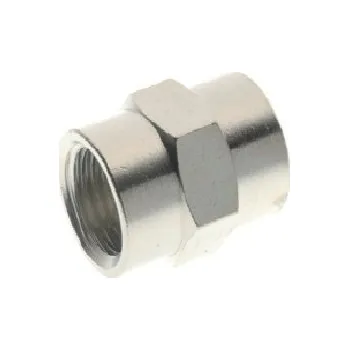 Fitinka 3000 - M5 spojka přímá vnitřní závity Mosazná redukce s vnitřními trubkovými závity